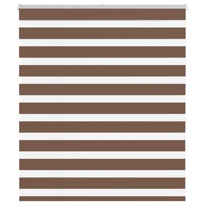 Zebra Blind Brown 135x100 cm Fabric Width 130.9 cm Polyester