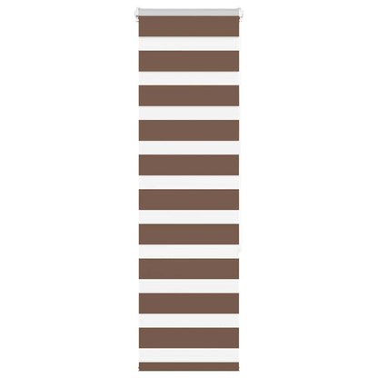 Zebra Blind Brown 40x150 cm Fabric Width 35.9 cm Polyester