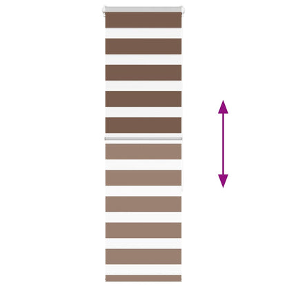 Zebra Blind Brown 45x150 cm Fabric Width 40.9 cm Polyester