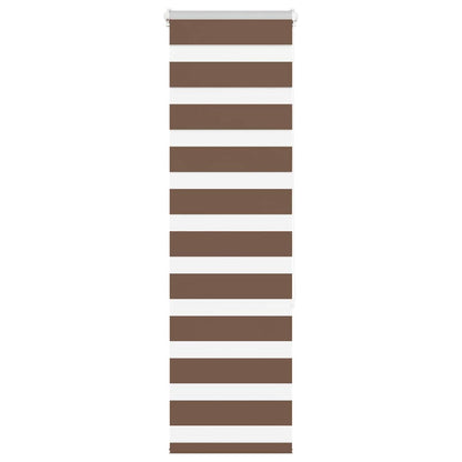 Zebra Blind Brown 50x150 cm Fabric Width 45.9 cm Polyester