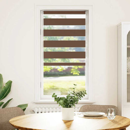 Zebra Blind Brown 60x150 cm Fabric Width 55.9 cm Polyester