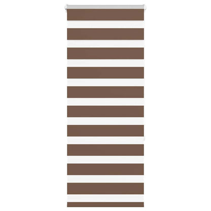 Zebra Blind Brown 65x150 cm Fabric Width 60.9 cm Polyester
