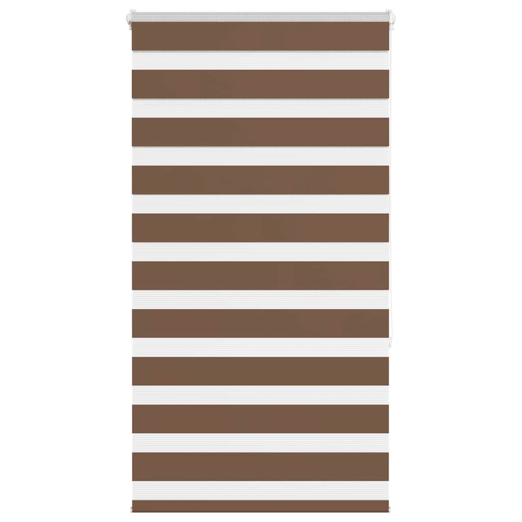 Zebra Blind Brown 85x150 cm Fabric Width 80.9 cm Polyester
