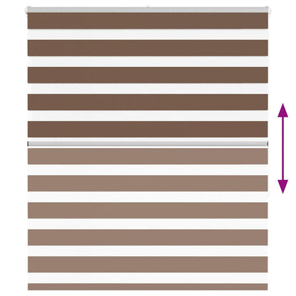 Zebra Blind Brown 120x150 cm Fabric Width 115.9 cm Polyester
