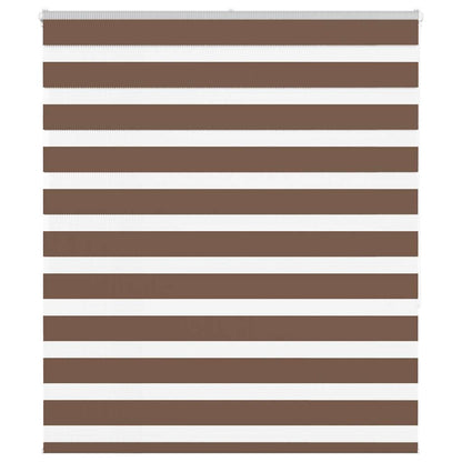 Zebra Blind Brown 130x150 cm Fabric Width 125.9 cm Polyester