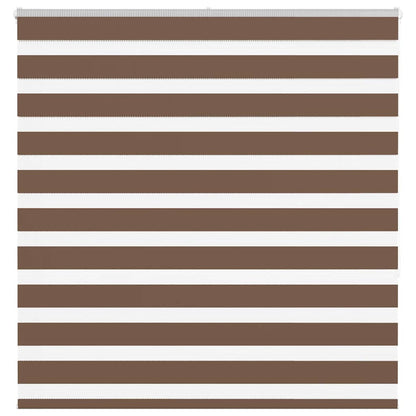 Zebra Blind Brown 145x150 cm Fabric Width 140.9 cm Polyester