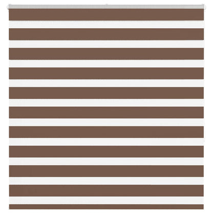 Zebra Blind Brown 150x150 cm Fabric Width 145.9 cm Polyester