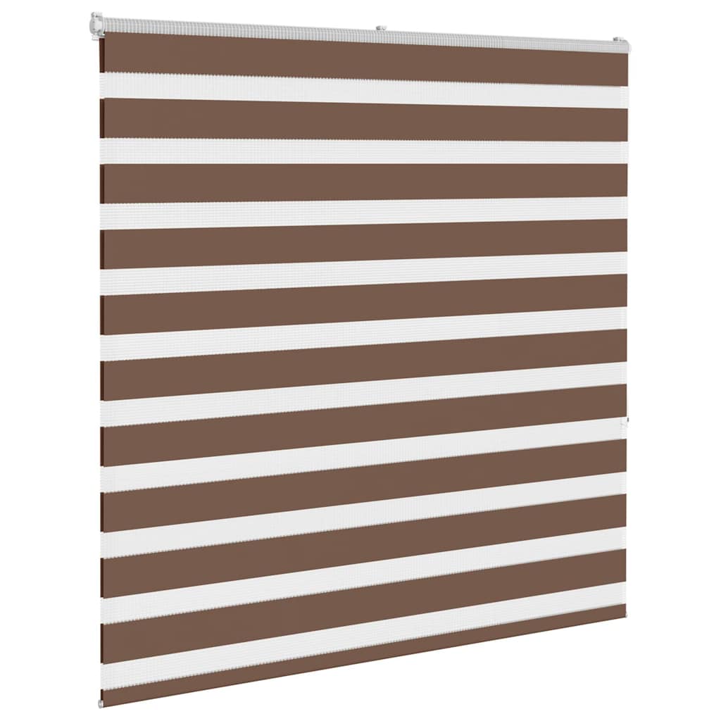 Zebra Blind Brown 150x150 cm Fabric Width 145.9 cm Polyester