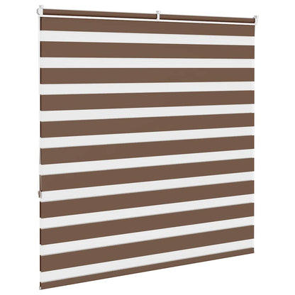 Zebra Blind Brown 150x150 cm Fabric Width 145.9 cm Polyester