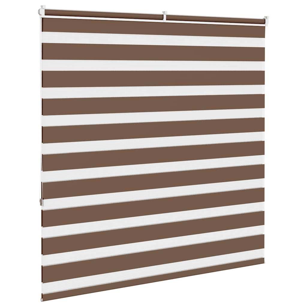 Zebra Blind Brown 150x150 cm Fabric Width 145,9 cm Polyester
