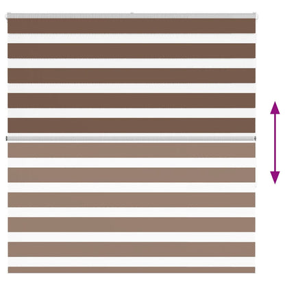Zebra Blind Brown 150x150 cm Fabric Width 145,9 cm Polyester