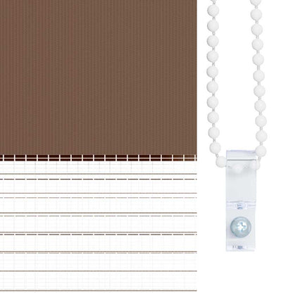 Zebra Blind Brown 150x150 cm Fabric Width 145.9 cm Polyester