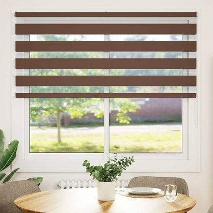Zebra Blind Brown 160x150 cm Fabric Width 155,9 cm Polyester