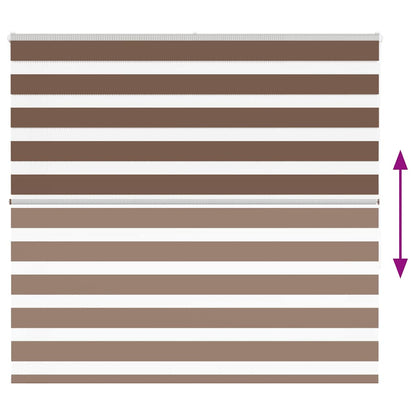 Zebra Blind Brown 160x150 cm Fabric Width 155,9 cm Polyester