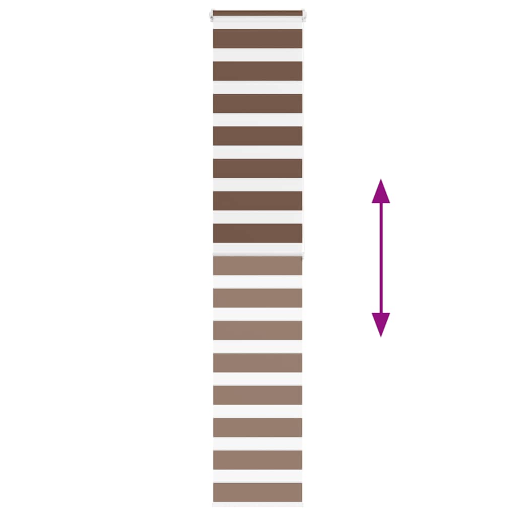 Zebra Blind Brown 40x200 cm Fabric Width 35.9 cm Polyester