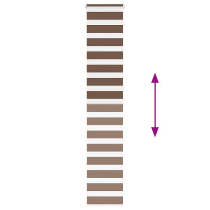 Zebra Blind Brown 40x200 cm Fabric Width 35.9 cm Polyester