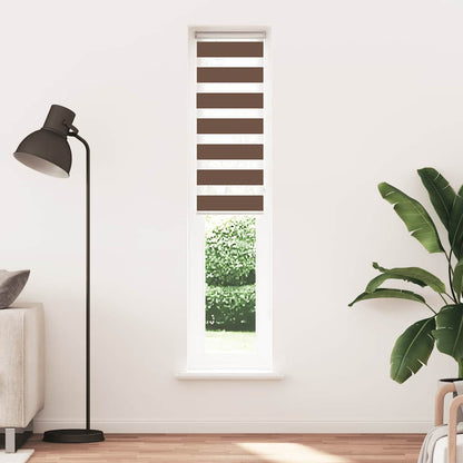 Zebra Blind Brown 45x200 cm Fabric Width 40.9 cm Polyester