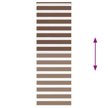Zebra Blind Brown 85x200 cm Fabric Width 80.9 cm Polyester
