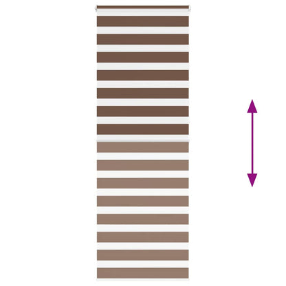 Zebra Blind Brown 90x200 cm Fabric Width 85.9 cm Polyester