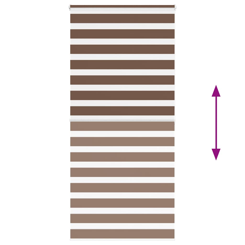 Zebra Blind Brown 110x200 cm Fabric Width 105.9 cm Polyester
