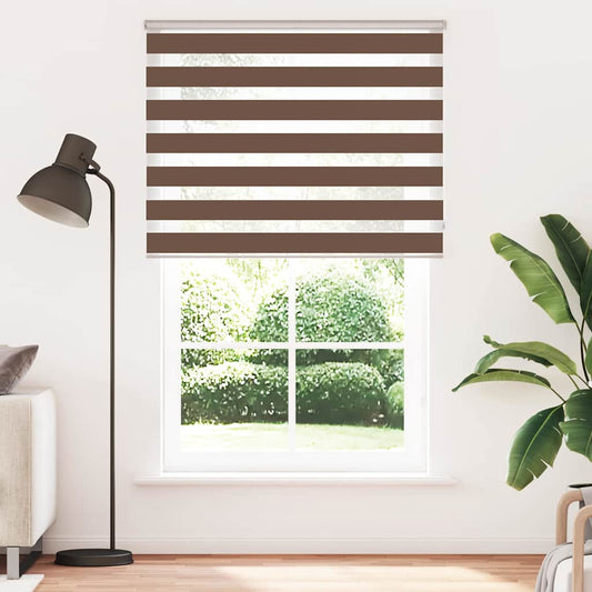 Zebra Blind Brown 140x200 cm Fabric Width 135,9 cm Polyester