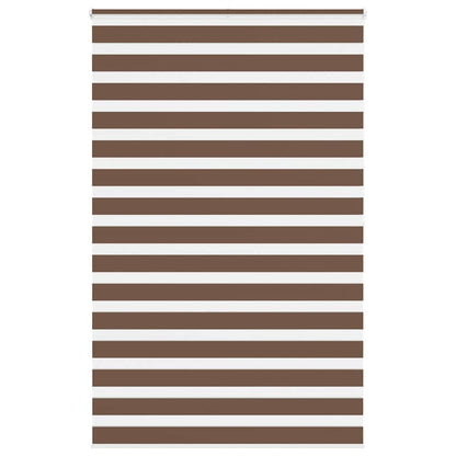 Zebra Blind Brown 145x200 cm Fabric Width 140.9 cm Polyester