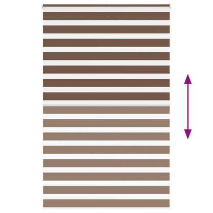 Zebra Blind Brown 150x200 cm Fabric Width 145.9 cm Polyester