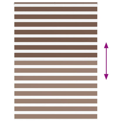 Zebra Blind Brown 160x200 cm Fabric Width 155.9 cm Polyester