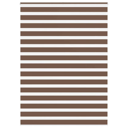 Zebra Blind Brown 165x200 cm Fabric Width 160.9 cm Polyester
