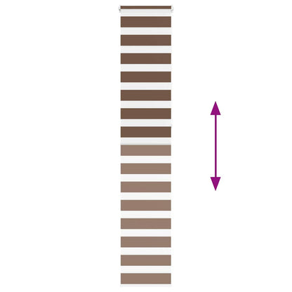 Zebra Blind Brown 50x230 cm Fabric Width 45.9 cm Polyester