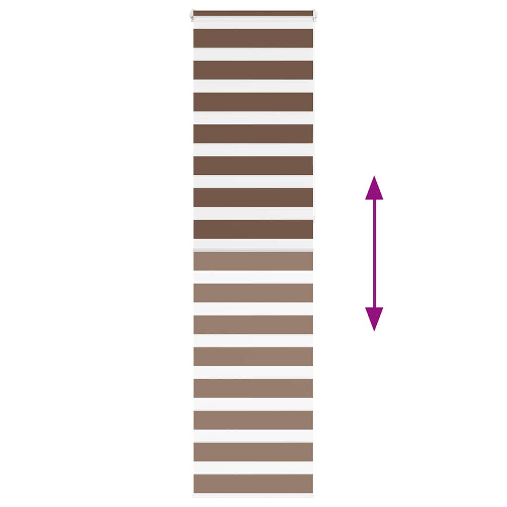 Zebra Blind Brown 60x230 cm Fabric Width 55.9 cm Polyester