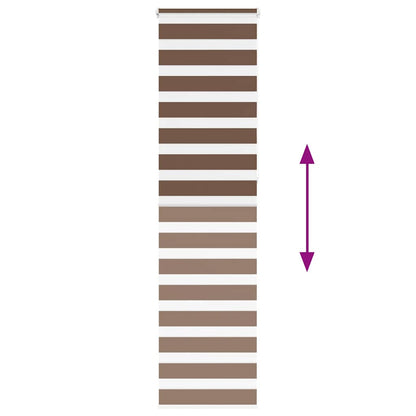Zebra Blind Brown 65x230 cm Fabric Width 60.9 cm Polyester
