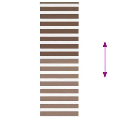 Zebra Blind Brown 70x230 cm Fabric Width 65.9 cm Polyester