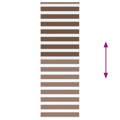 Zebra Blind Brown 80x230 cm Fabric Width 75.9 cm Polyester