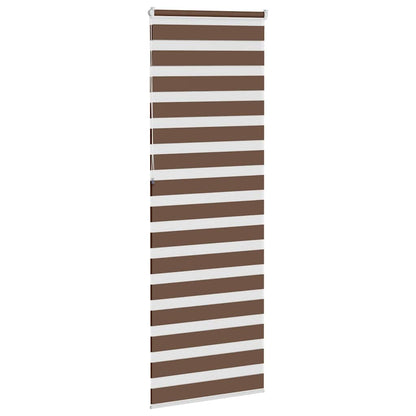 Zebra Blind Brown 85x230 cm Fabric Width 80.9 cm Polyester
