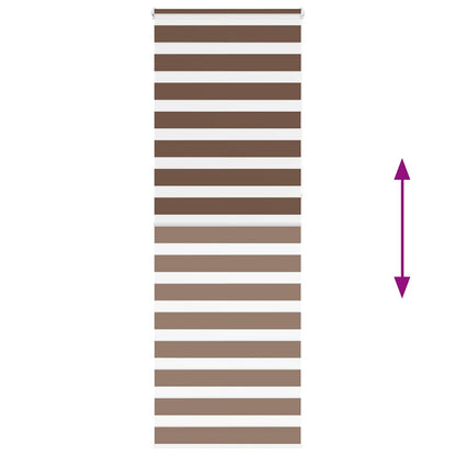 Zebra Blind Brown 85x230 cm Fabric Width 80.9 cm Polyester