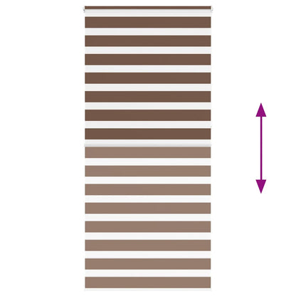 Zebra Blind Brown 115x230 cm Fabric Width 110.9 cm Polyester