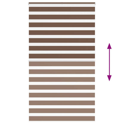 Zebra Blind Brown 130x230 cm Fabric Width 125.9 cm Polyester