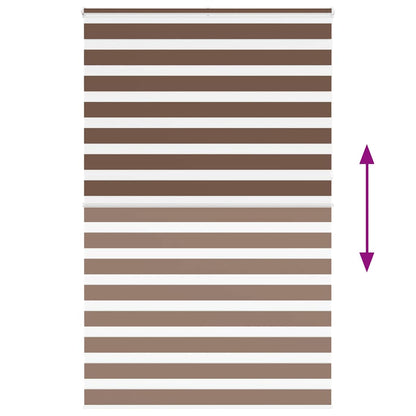 Zebra Blind Brown 140x230 cm Fabric Width 135.9 cm Polyester