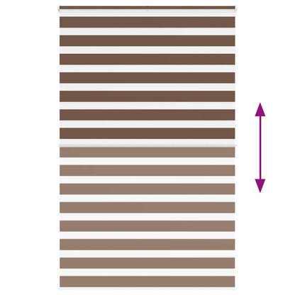 Zebra Blind Brown 145x230 cm Fabric Width 140.9 cm Polyester