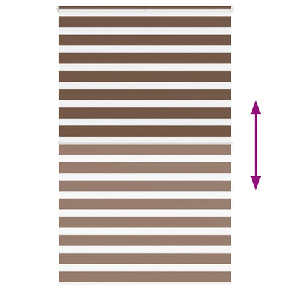 Zebra Blind Brown 150x230 cm Fabric Width 145.9 cm Polyester