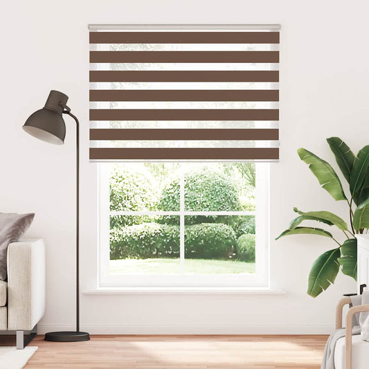 Zebra Blind Brown 155x230 cm Fabric Width 150,9 cm Polyester
