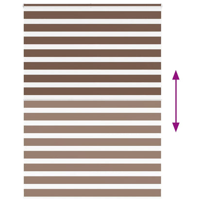 Zebra Blind Brown 160x230 cm Fabric Width 155.9 cm Polyester