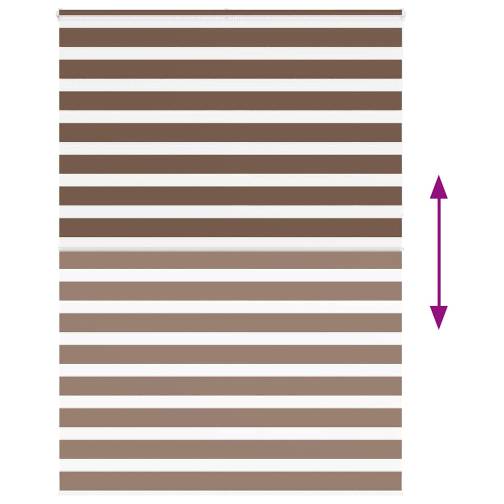 Zebra Blind Brown 165x230 cm Fabric Width 160,9 cm Polyester