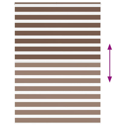 Zebra Blind Brown 165x230 cm Fabric Width 160,9 cm Polyester