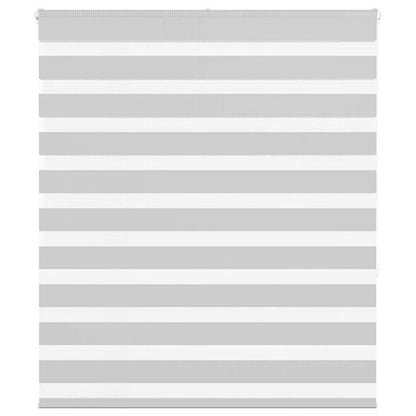 Zebra Blind Light Grey 130x150 cm Fabric Width 125.9 cm Polyester