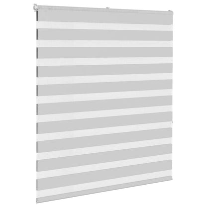 Zebra Blind Light Grey 130x150 cm Fabric Width 125.9 cm Polyester