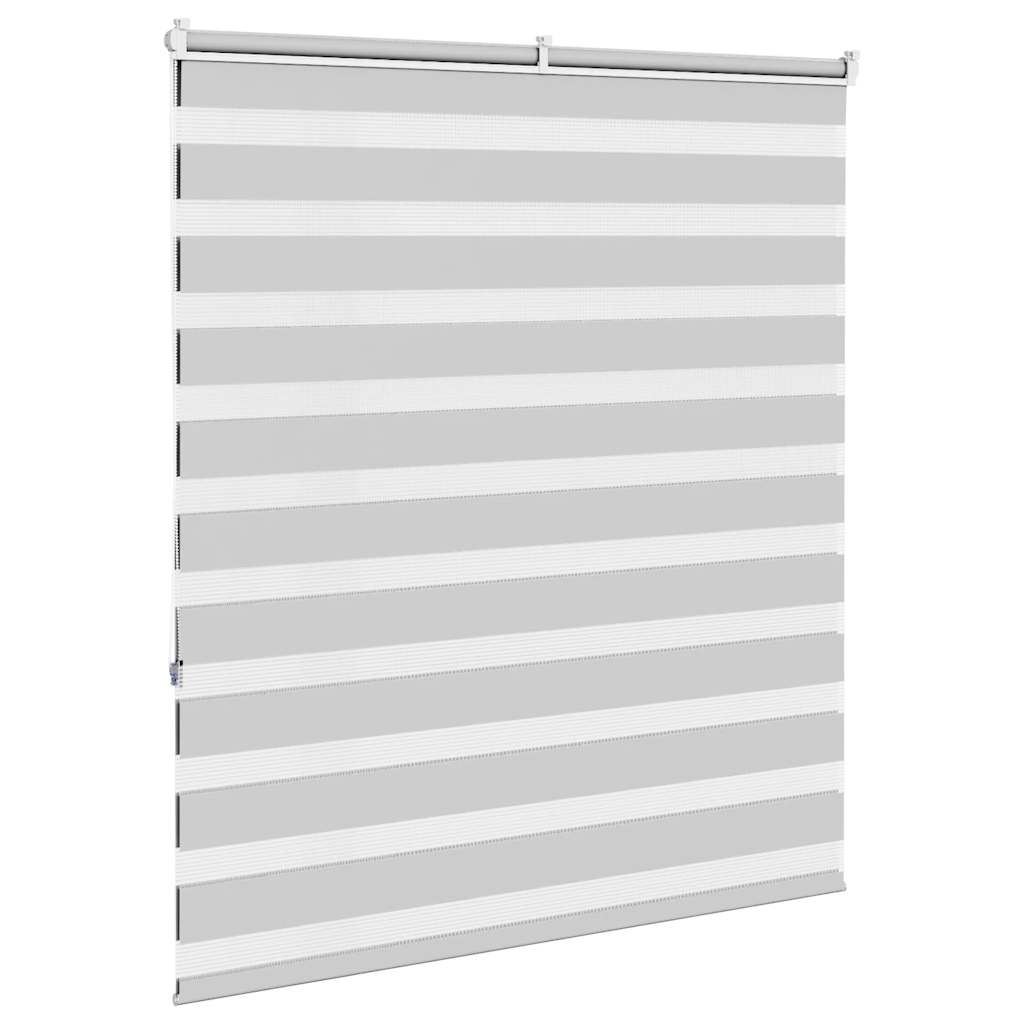 Zebra Blind Light Grey 130x150 cm Fabric Width 125.9 cm Polyester