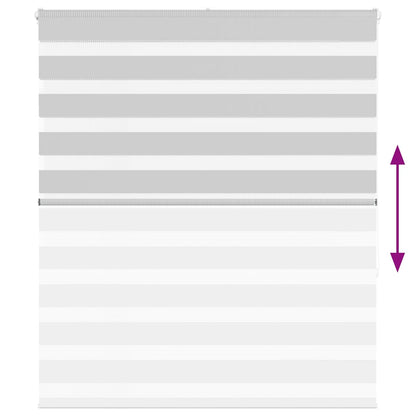Zebra Blind Light Grey 135x150 cm Fabric Width 130.9 cm Polyester