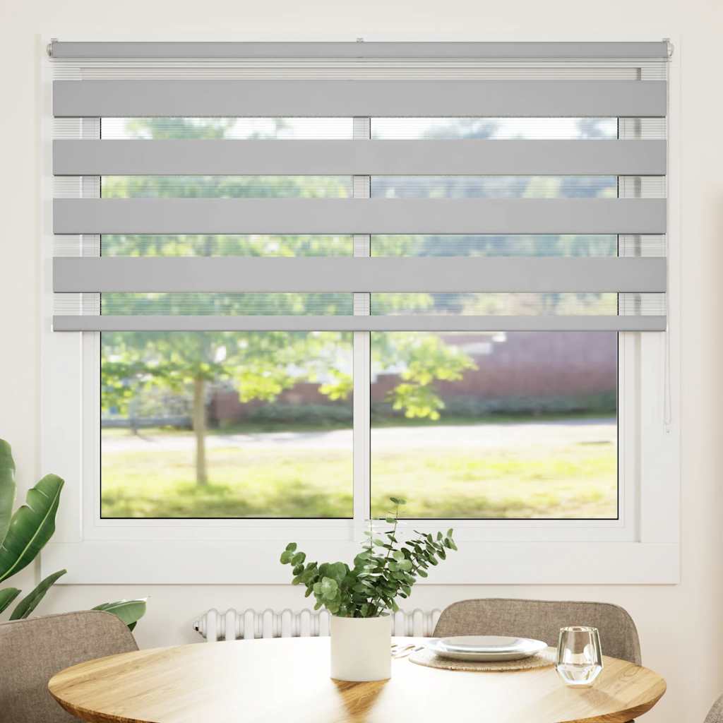 Zebra Blind Light Grey 165x150cm Fabric Width 160.9cm Polyester